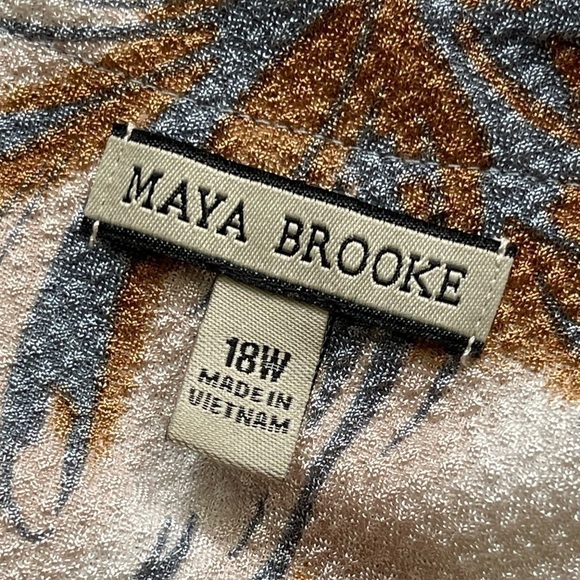 Maya Brooke Women Plus Size Hawaiian Floral Cardigan Jacket Long Open Front, 18W - Picture 12 of 15